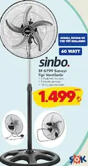 SİNBO SF-6799 SANAYİ TİPİ VANTİLATÖR indirimli fiyat SİNBO SF-6799 SANAYİ TİPİ VANTİLATÖR fiyat ve kampanya bilgisi